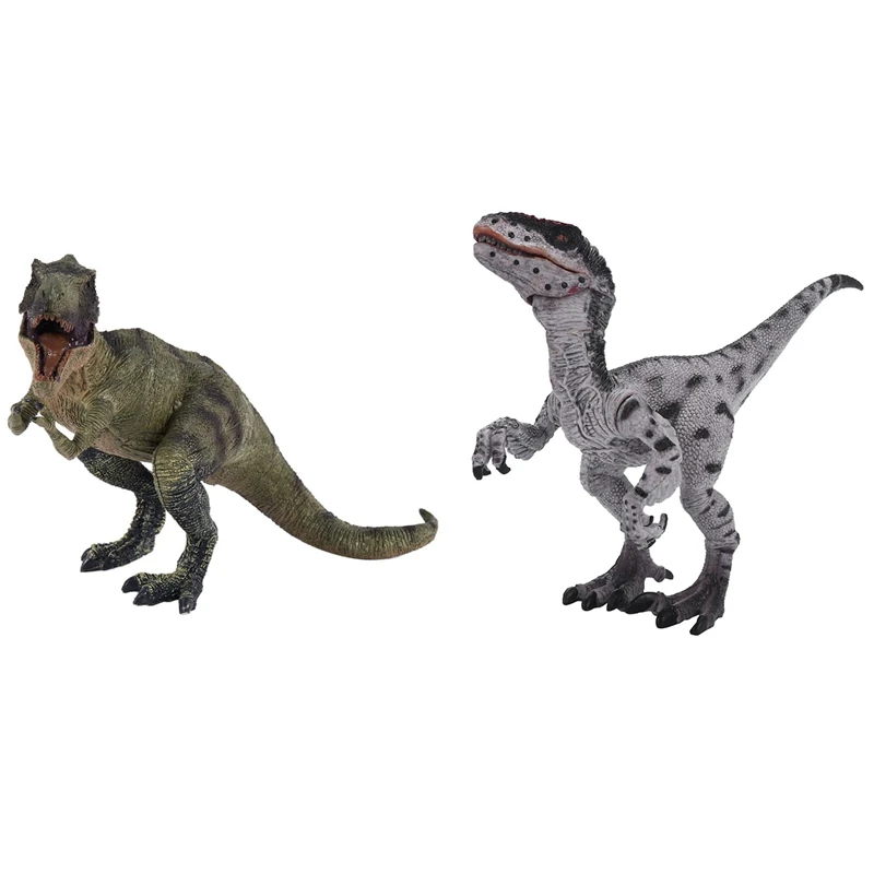 

Big Size Jurassic Wild Life Tyrannosaurus Rex Dinosaur Toy with Jurassic Velociraptor Dinosaur Action and Toy