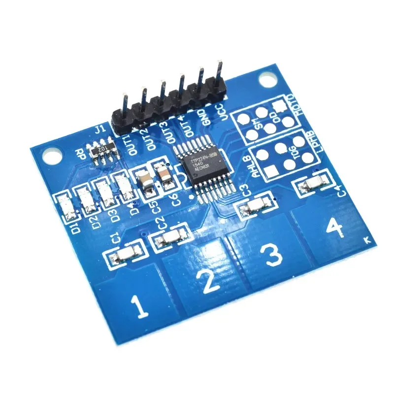 5 шт./лот TTP224 4-полосный 4-канальный емкостный сенсорный переключатель цифровой