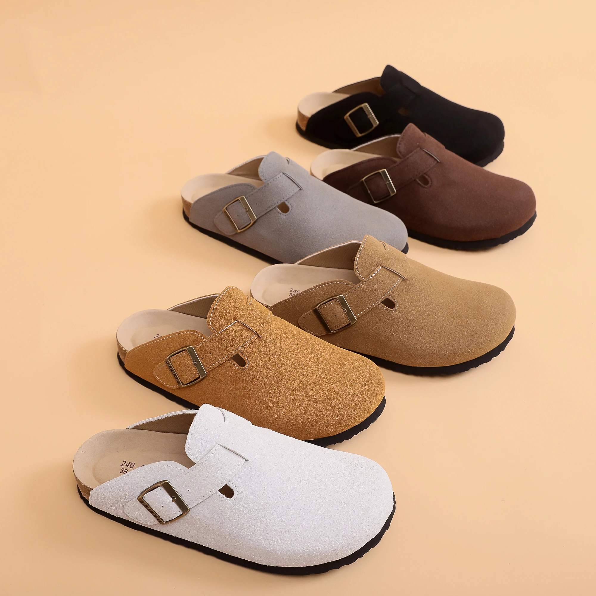 Birken Stock Shoes 2023 New Camel Classic Closed Toe Mule Slippers Flock Fashion Brown Cork Sandals Man Women Unisex