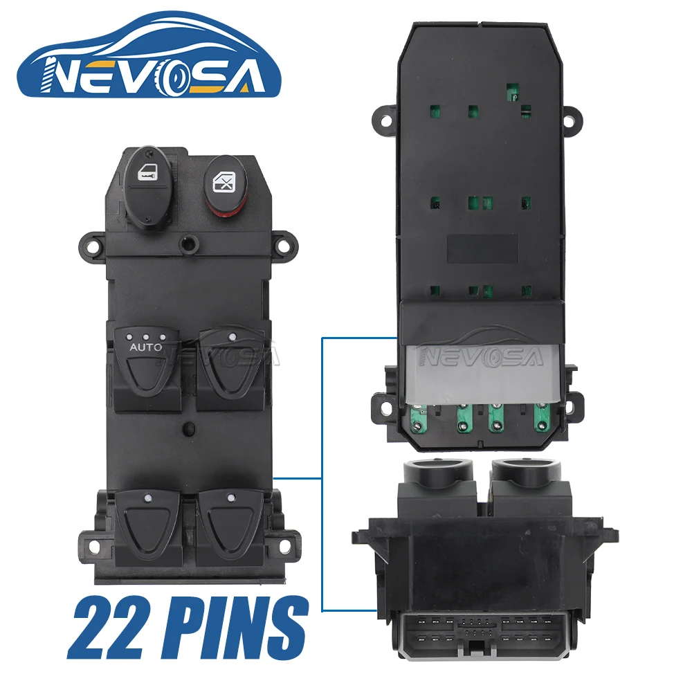 

NEVOSA 35750-SNV-H52 35760SNAA02 35760SNAA13 Левая кнопка стеклоподъемника пассажира для Honda Civic 2006 2007 2008 2009 2010 2011