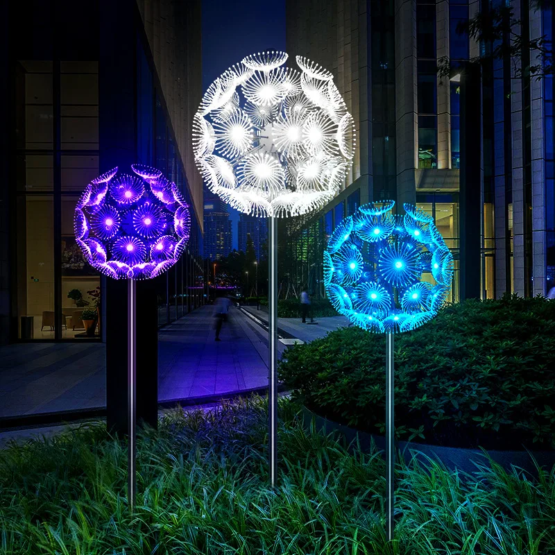 

Square Dandelion Lamp Outdoor Waterproof Fiber Optic Dandelion Decorative Garden Landscape Lamp Diameter 50Cm