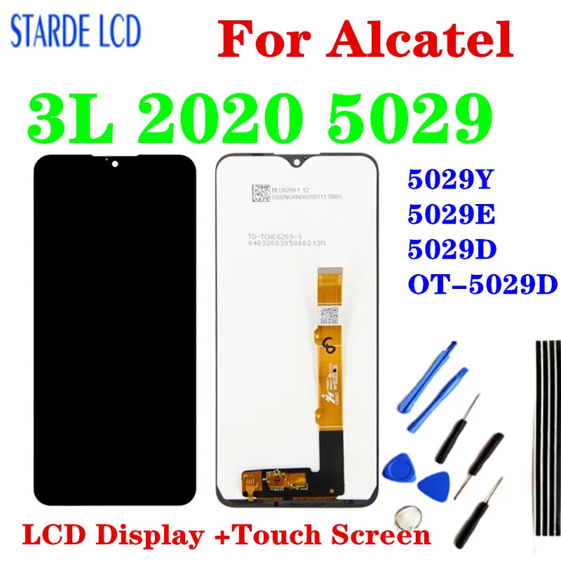 ЖК-дисплей 6,22 дюйма для Alcatel 3L 2020 5029 OT5029 5029Y 5029D, дисплей с сенсорным экраном и дигитайзером в сборе, сменные инструменты, оригинал