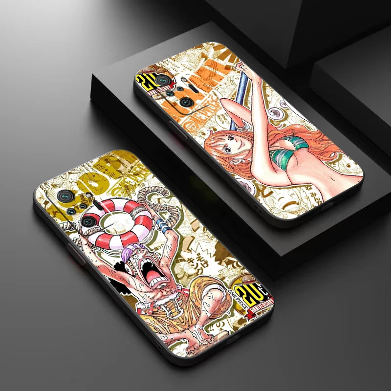 

ONE PIECE Anime Phone Case For Xiaomi Redmi 7 8 7A 8A 9 9i 9AT 9T 9A 9C Note 7 8 2021 8T 8 Pro Funda Coque Liquid Silicon