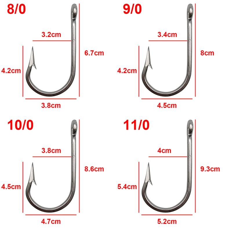 10 шт. рыболовные крючки из нержавеющей стали