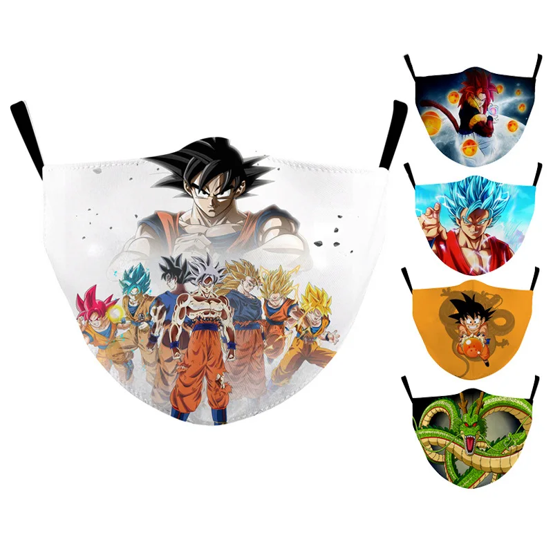 Детская маска для лица с рисунком из аниме Драконий жемчуг защитная многоразовая