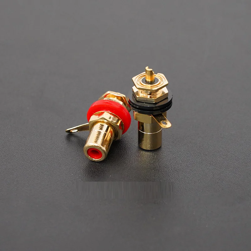 

1 Pair CMC 807 Oxygen Free Copper Gold Plated RCA Lotus Socket Generation CMC816 Amplifier Terminal