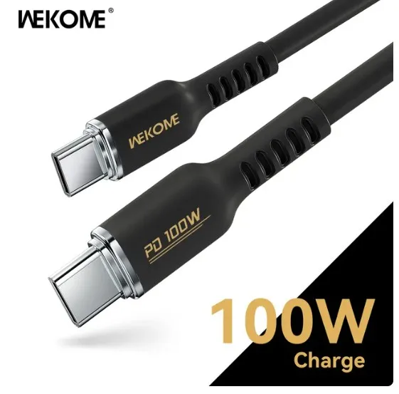 WEKOME 100 Вт Тип C Кабель для быстрой зарядки для iPhone, Xiaomi, Samsung — фото товара