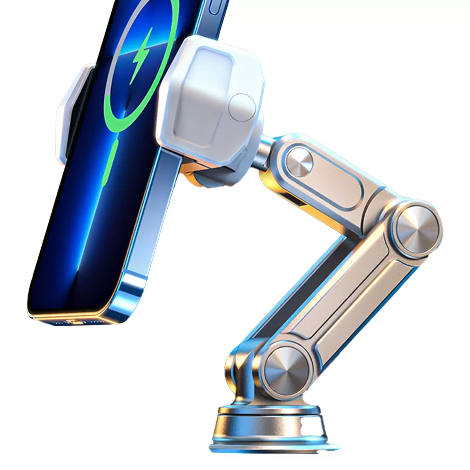

Car Dashboard Cell Holder Long Arm Mount 360 Degree Rotation Robotic Arm Mode
