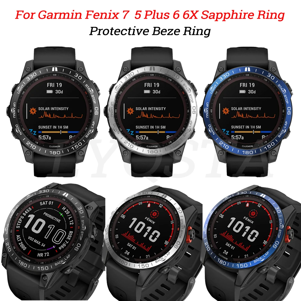 

Защитное кольцо для Garmin Fenix7 7X 5Plus 6X Pro/6X сапфировое кольцо для часов из нержавеющей стали скульптурные элементы клейкий против царапин
