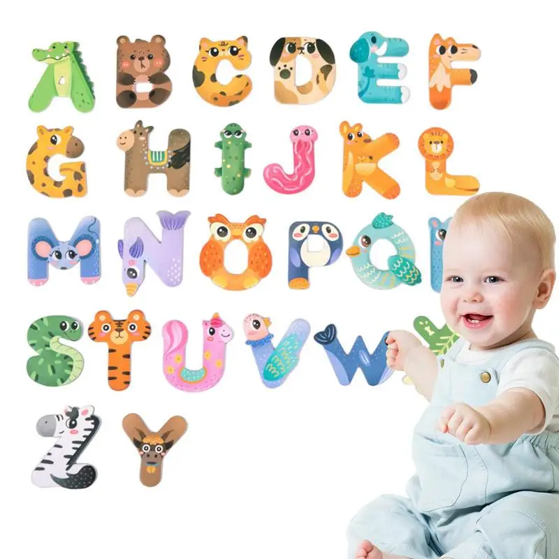 

Fridge Alphabet Magnets Cute Magnetic Letters 26Pcs Large Alphabet Magnets ABC Puzzle For Early Education Recognition Toy For