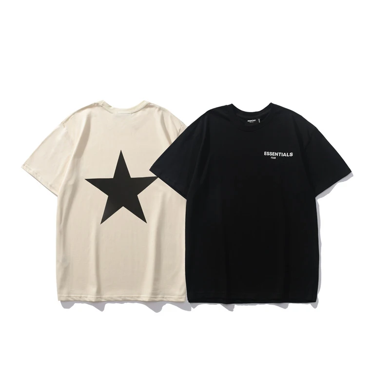 

Designer T Shirt Men Women 2022 Summer Stone Streetwear Korean Fashion Pentagram Short Sleeve Casual Cotton Tops