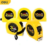deli portable tape measure 2m 3m 5m household steel measuring tape automatic locking ring ruler stainless steels thickened