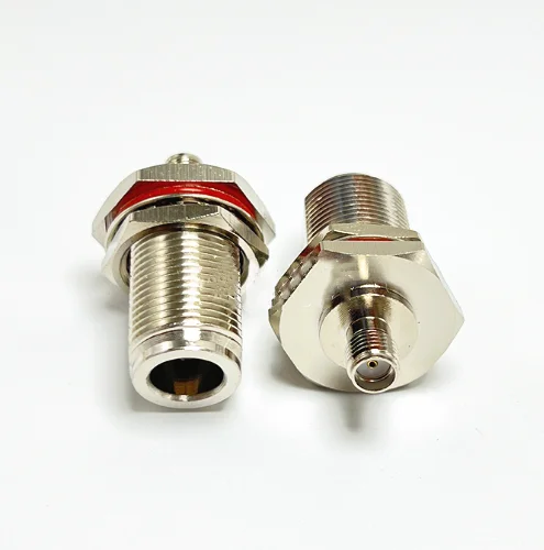 SMA Female To N Female Bulkhead Panel Mount Nut Connector with O-ring RF Adapters