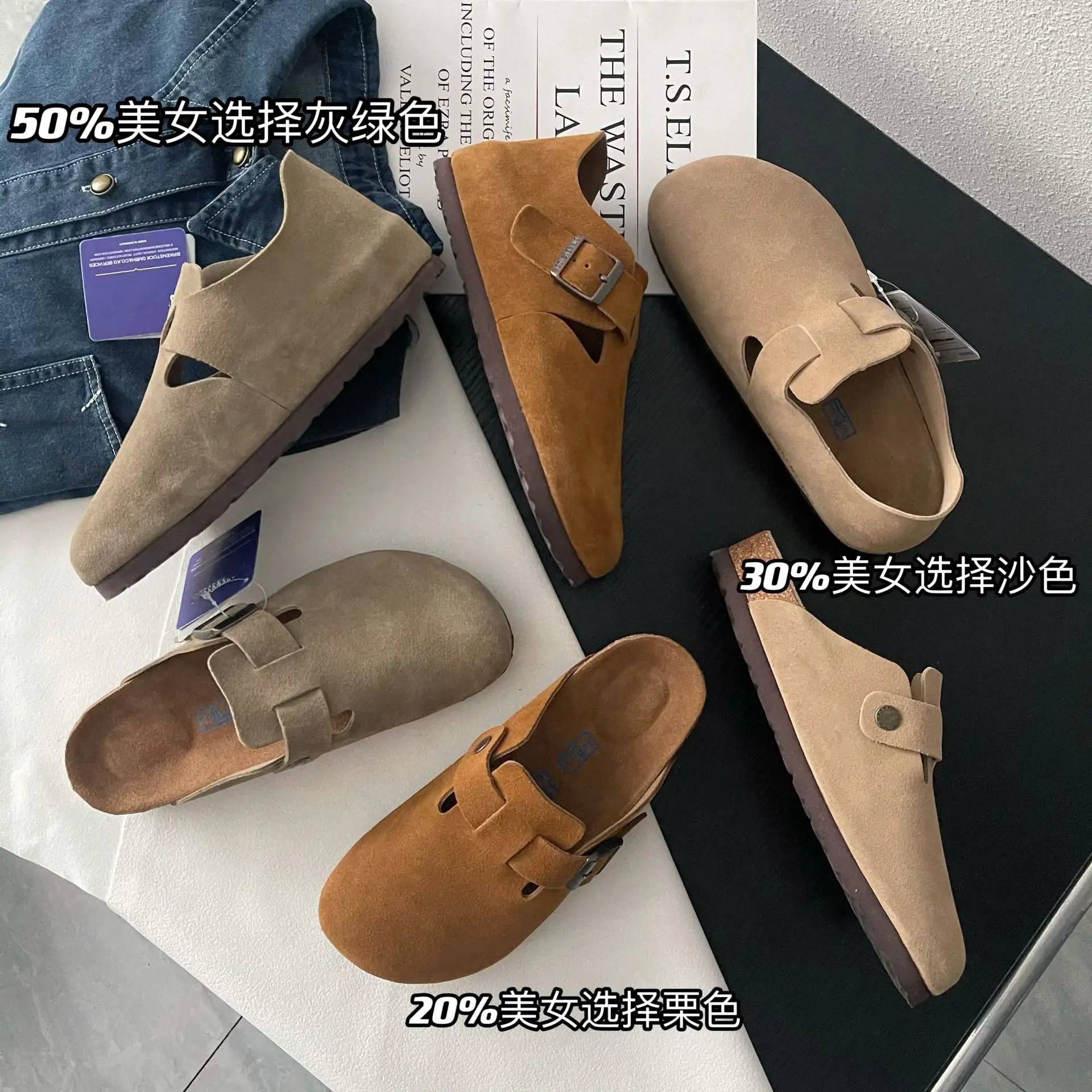 Women's Loafers Shoes 2023 New Real Leather Suede Women Sneakers Casual Outdoor Moccasins Flats Shoes Driving Slip On Flat Shoes