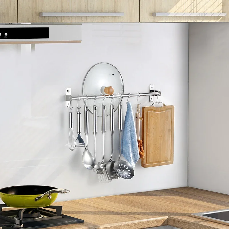 Кухонный крючок подвесной стержень бытовая настенная стойка из нержавеющей