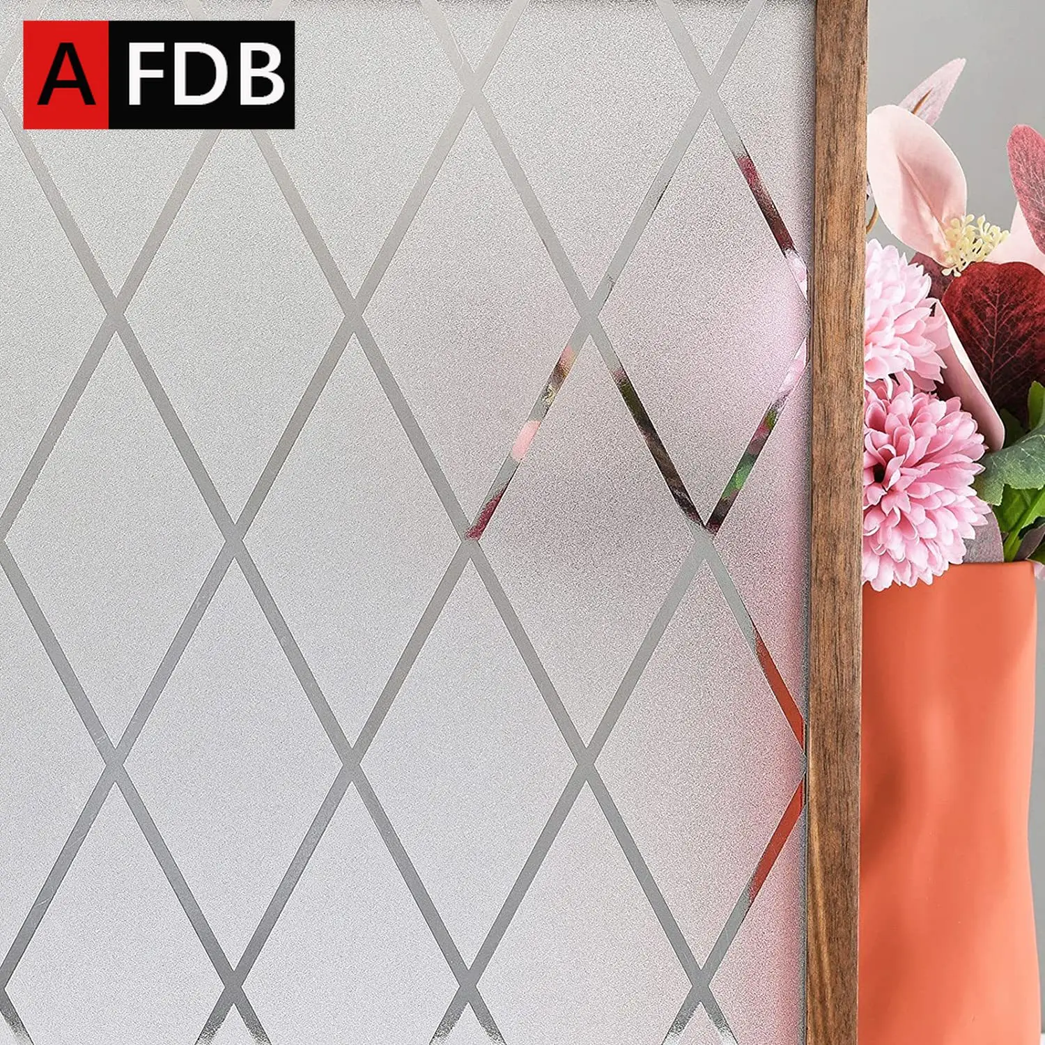 

Frosted Lattice Window Film Privacy Decorative Static Cling Non Adhesive Sticker Matte Translucent Glass Film for UV Rejection