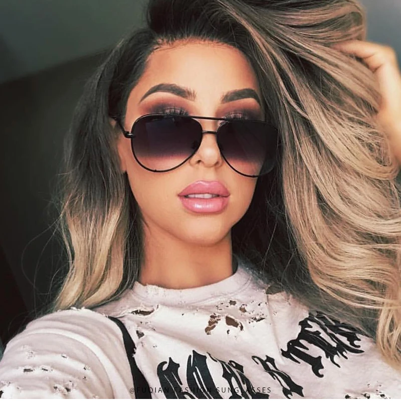 

Солнцезащитные очки-авиаторы в металлической оправе UV400 для мужчин и женщин, классические модные авиаторы с градиентными линзами, для вождения