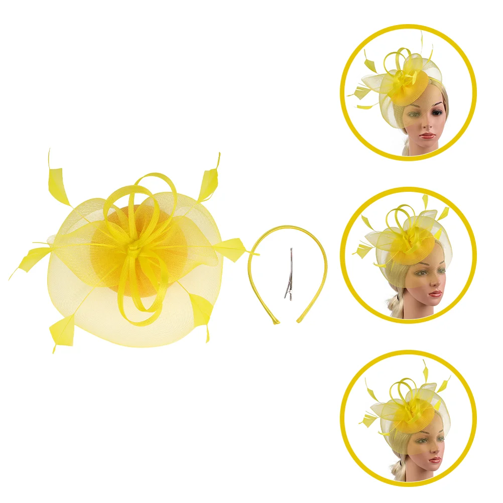 

Barrette Hat Banquet Headdress Fashion Headbandss Women Tea Party Gauze Headband