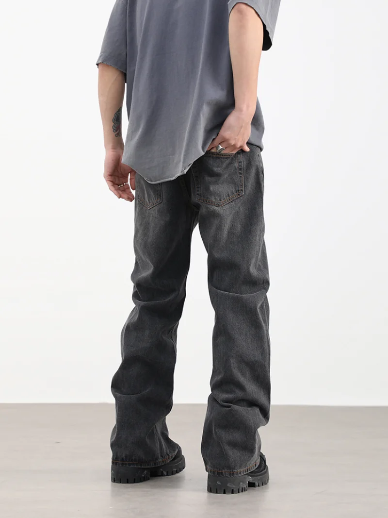 Джинсы мужские Стрейчевые со складками в стиле хип-хоп