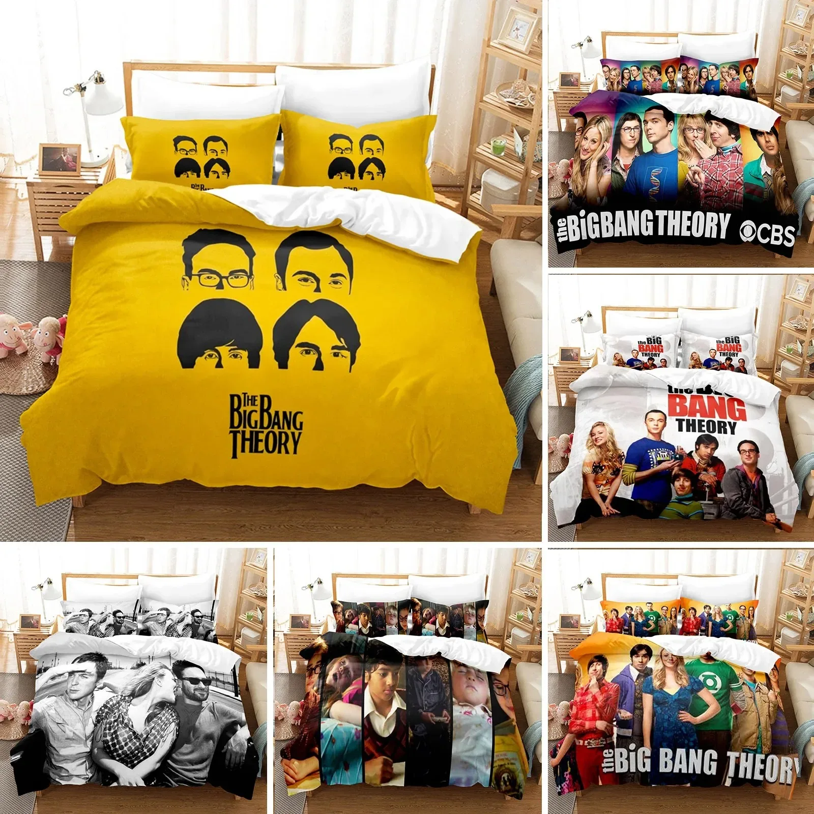 Комплект постельного белья с 3D-принтом Теория большого взрыва