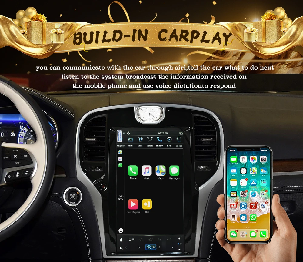 13 3 дюймовый стиль Тесла GPS навигация для Chrysler 300C 2013 2014 2015 2016-2019 автомобильное