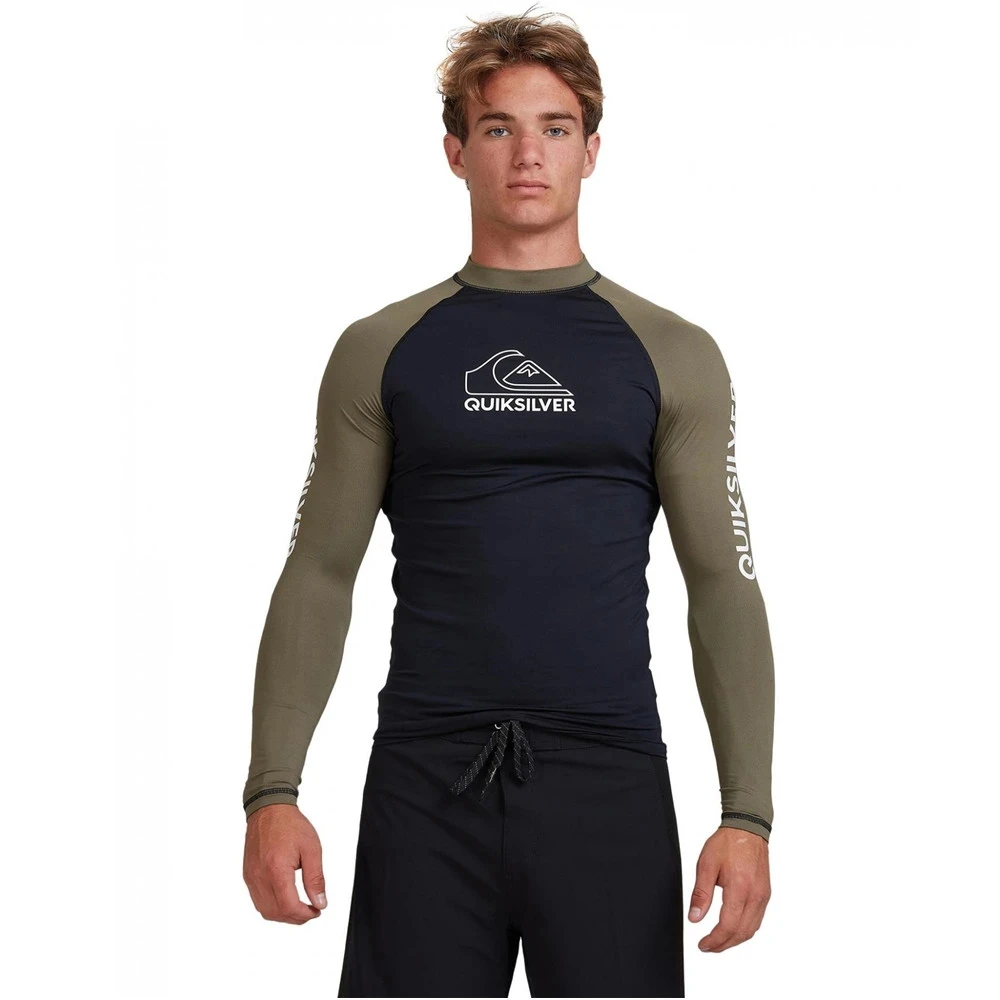 Men Swimwear Swimming T-shirt Beach UV Protection Swimsuit Rash Guard Long Sleeve Surfing Diving Swimsuit Surf T-shirt Rashguard
