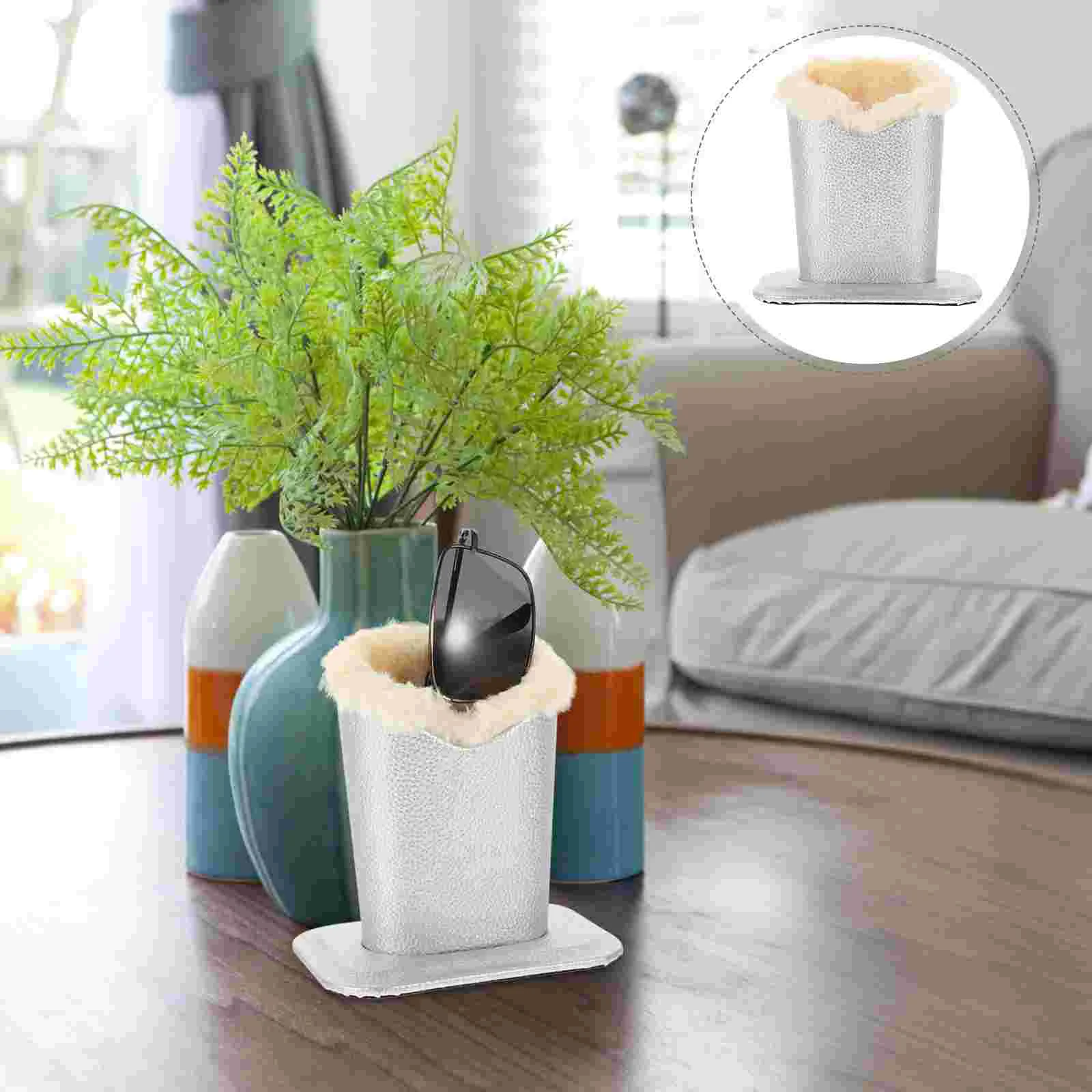 

Glasses Base Sunglass Stand Pen Holder Sunglasses Fur Lined Eyeglass Holder Plush Glasses Organizer