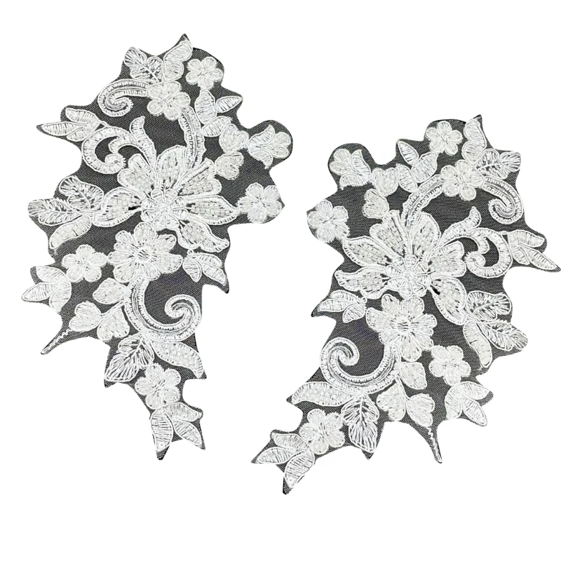 Блестки цветок кружево аппликация нашивки воротник сделай сам ремесло вырез