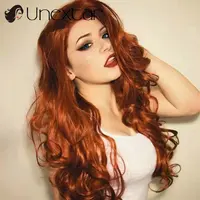 Bright Brown Wig Women'S Wavy Wig 13×4 Lace Front Wig Temperament Girls Wear Wigs Everyday Human Hair Wigs