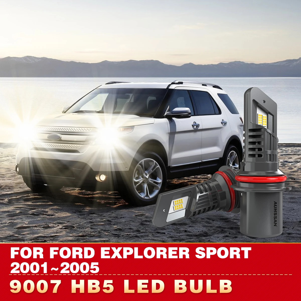 Светодиодная лампа Canbus для фар 9007 лм 2 шт.