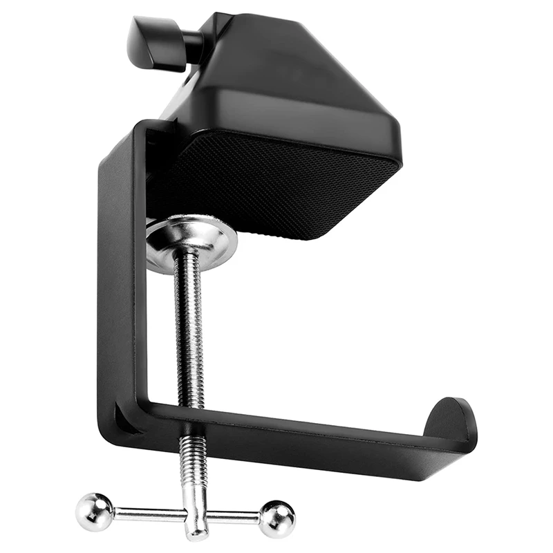 

Heavy-Duty Table Mount Clamp, C Mounting Clamp Holder With Headset Hook Hanger For Microphone Suspension Boom Arm Stand