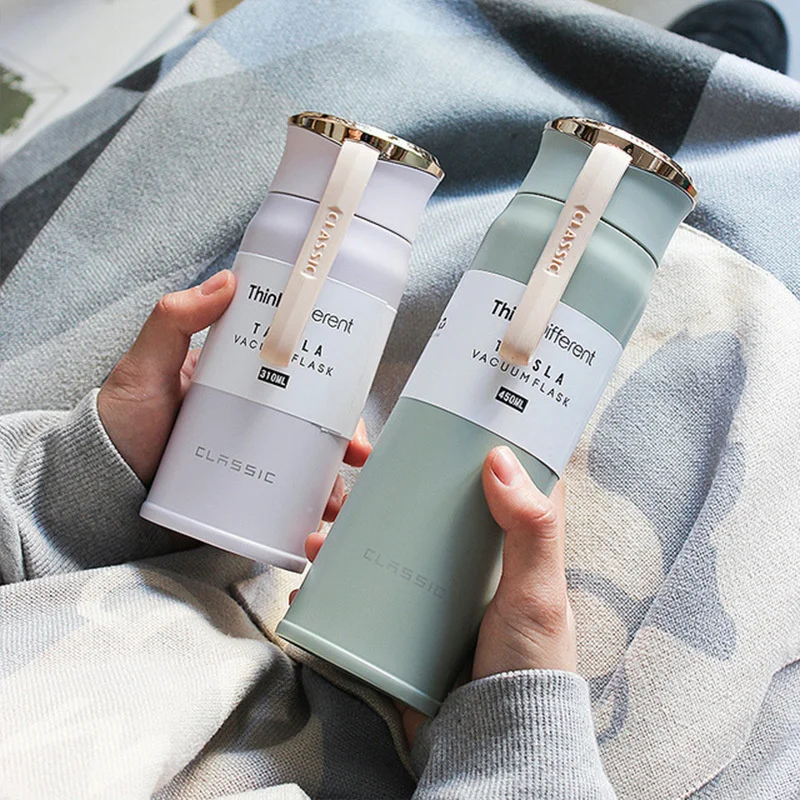 

Термос, чашка в стиле Харадзюку, простая литература и искусство, Мужская портативная Женская и мужская Милая чашка, креативная Красная чашк...