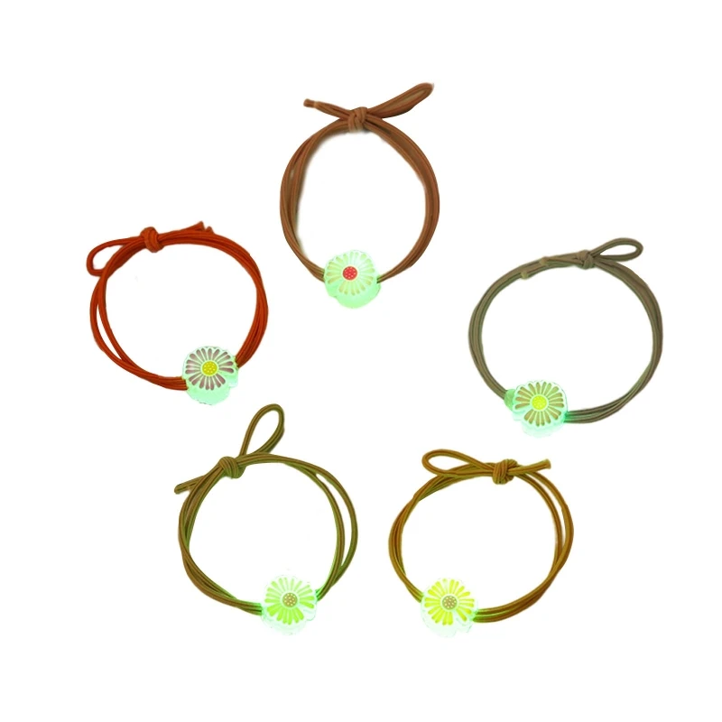 

Flower Hair Tie Mosquito Repellent Hair Tie Glow In The Dark Scrunchies For Girl