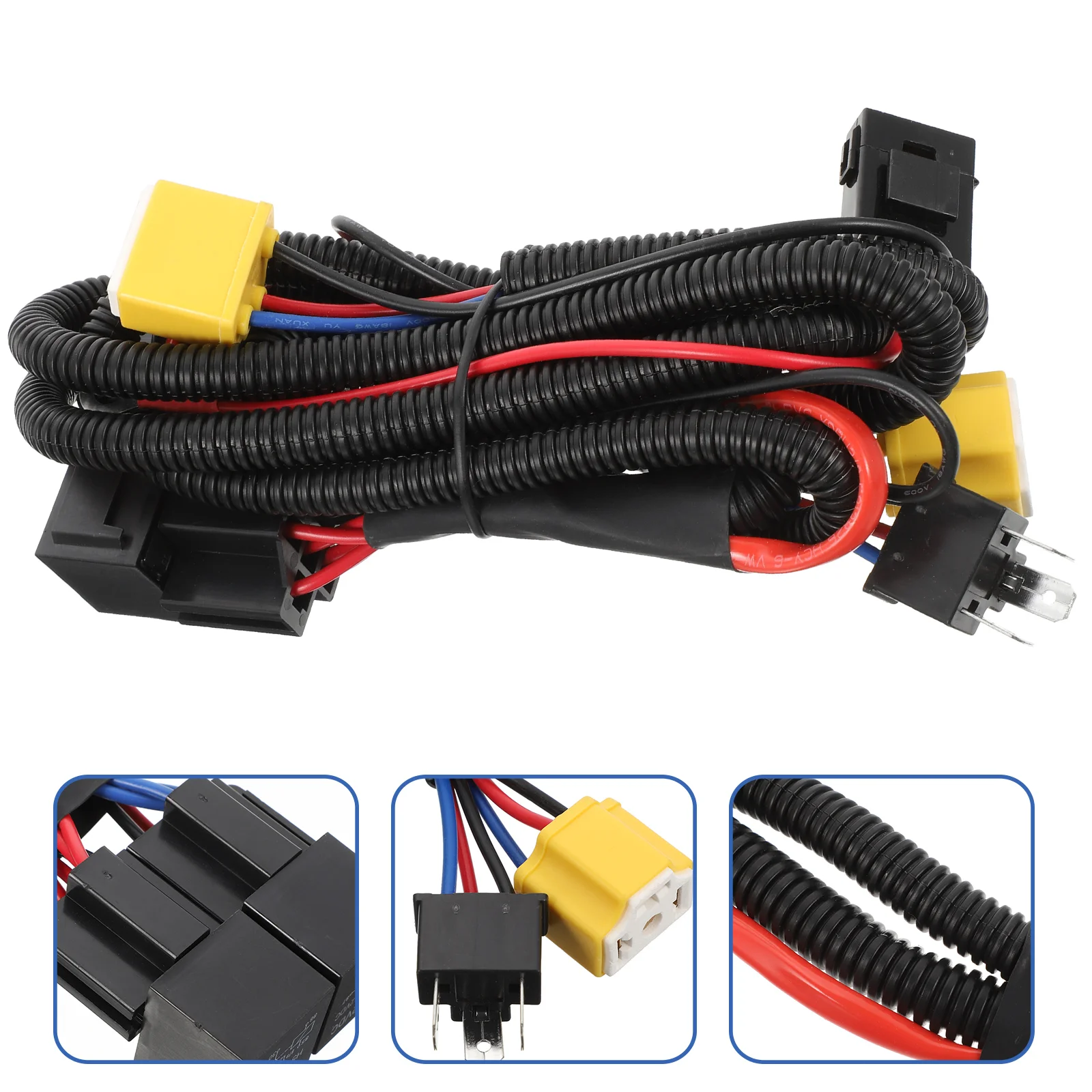 

H4 Halogen Wire Harness Car Headlight LED Light Brightness Booster Wiring Harness Kit