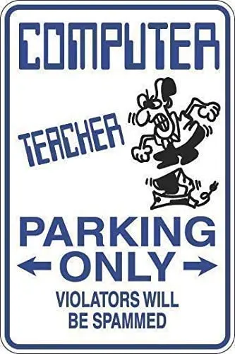 

Небрендовый металлический винтажный жестяной знак 8x12 дюймов, только знак компьютерного учителя A1527, алюминиевый знак, металлический знак, декор для стен