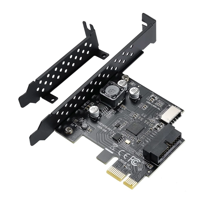 

PCI-E 1X to USB3.2 Expansion Card PCI-Express Riser Card USB 3.2 Gen1 TYPE-E（A-KEY）USB 20Pin Connector