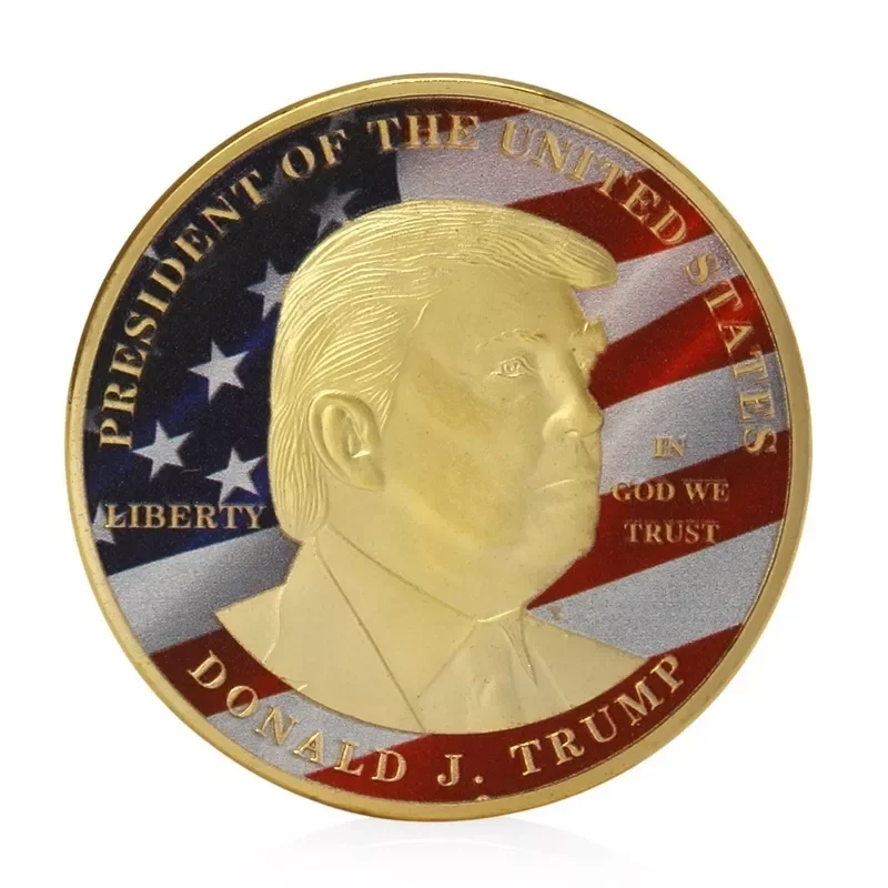 

Hot Sale Donald Trump President Historical Coin Gold Silver Plated Bitcoin Collectible Gift Bit Coins Memorabilia