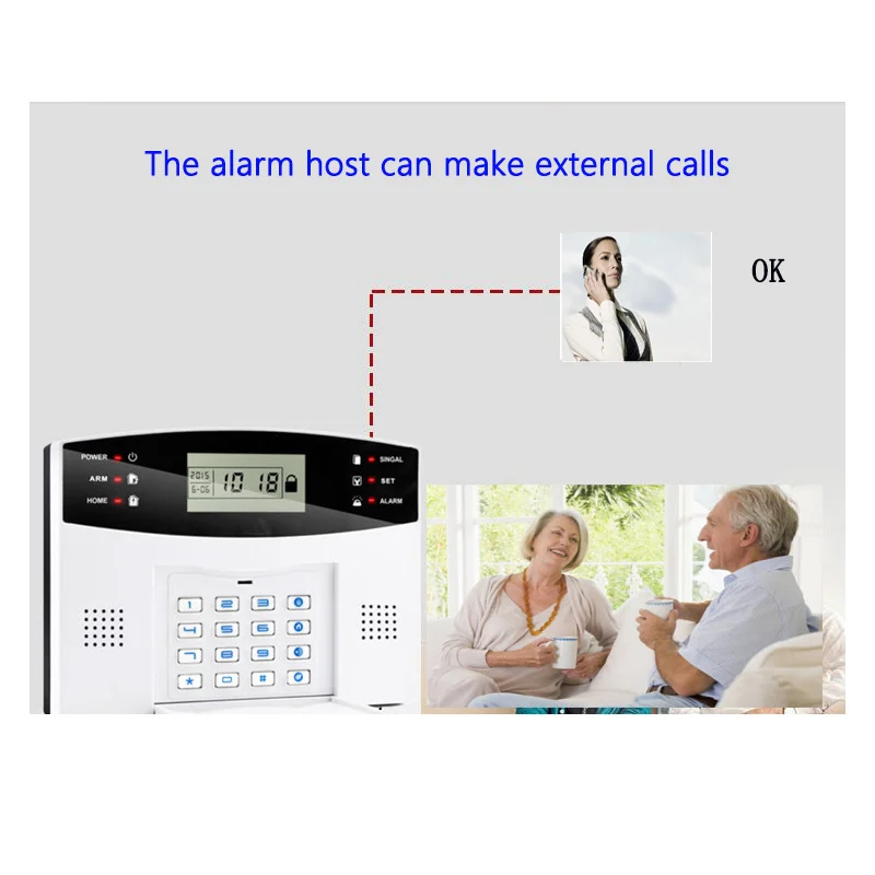 Two-way Intercom Security Guard Graffiti Smart WIFI+GSM Anti-theft Alarm LCD Screen Mobile Phone Card Intelligent Alarm System