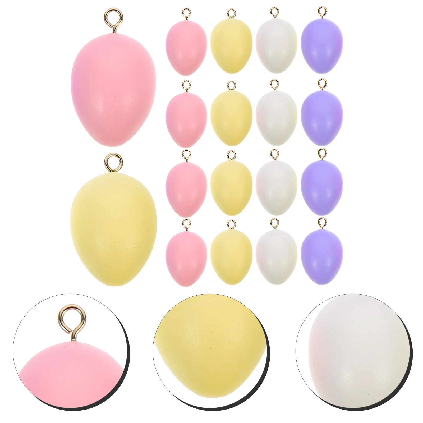 

20pcs Unfinished Delicate Decorative Adorable Top-Ring Egg Pendant Charms DIY Egg Pendants DIY Hanging Egg Ornaments