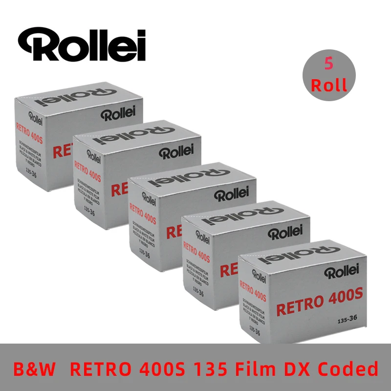 

1/3/5 рулонов оригинальная Rollei Retro 400S 135 35 мм черно-белая отрицательная пленка (36 экспозиций/рулон) профессиональная для пленочной камеры Kodak