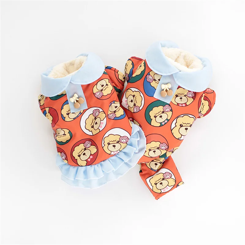 

Зимняя одежда для собак, пальто, куртка, одежда для маленьких собак, комбинезоны, комбинезон, теплые костюмы для щенков, брюки, Бишон, померан...