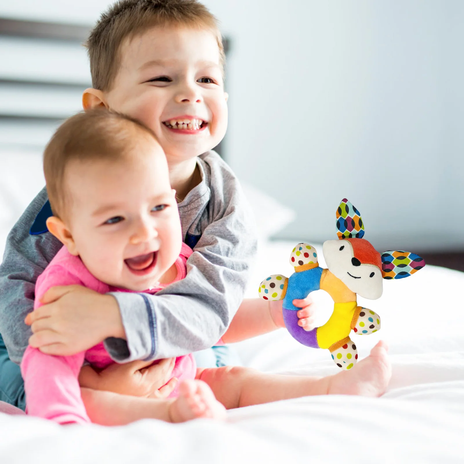 Baby Rattle Toy For Newborns Sensory Stuffed Animal Soft Rattle Colorful Shaker Toy Rattle For Infants Early Developmental Toy