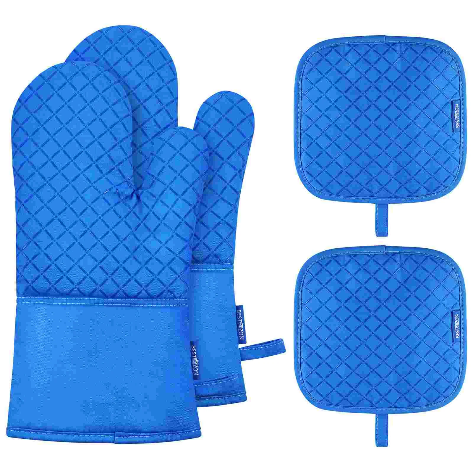 

2 шт., термостойкие изоляционные варежки для духовки с нескользящей Силиконовой поверхностью