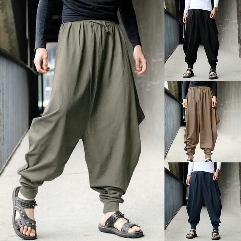

Foreign trade haren pants men's retro casual personality cool haren pants loose pants