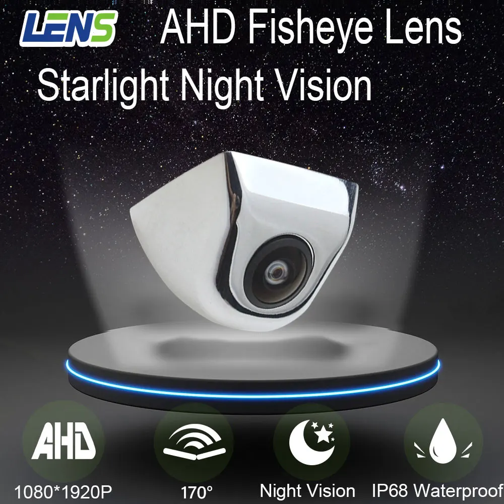 

Lens CCD AHD 1920x1080P Car Camera 170 Degree Fisheye Starlight Night Vision Vehicle Rear Front View Waterproof Backup Universal