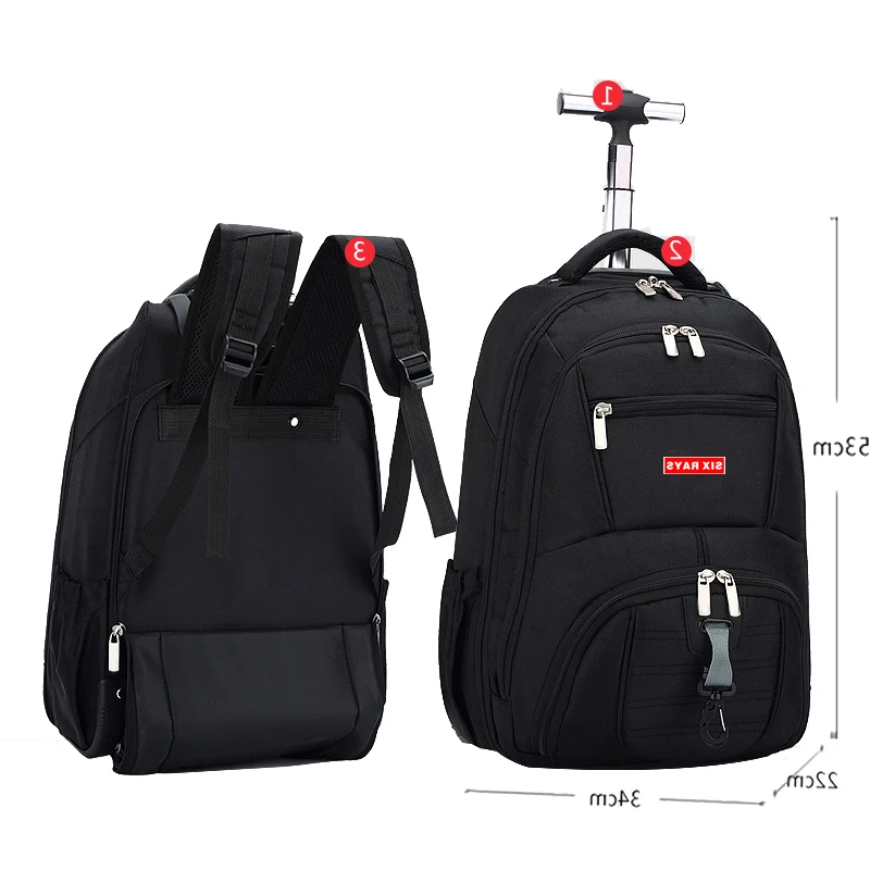 

Hot Sale Men's Travel Bag Man Backpack Polyester Bags Waterproof Computer Packsack Brand Design Backpacks Trolley backpack