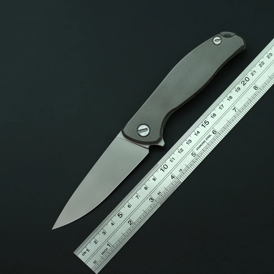 

Green Thorn 95 Flipper Folding Knife K110 Blade Titanium Handle Outdoor Camping Hunting Survive Kitchen Pocket Knives EDC Tools