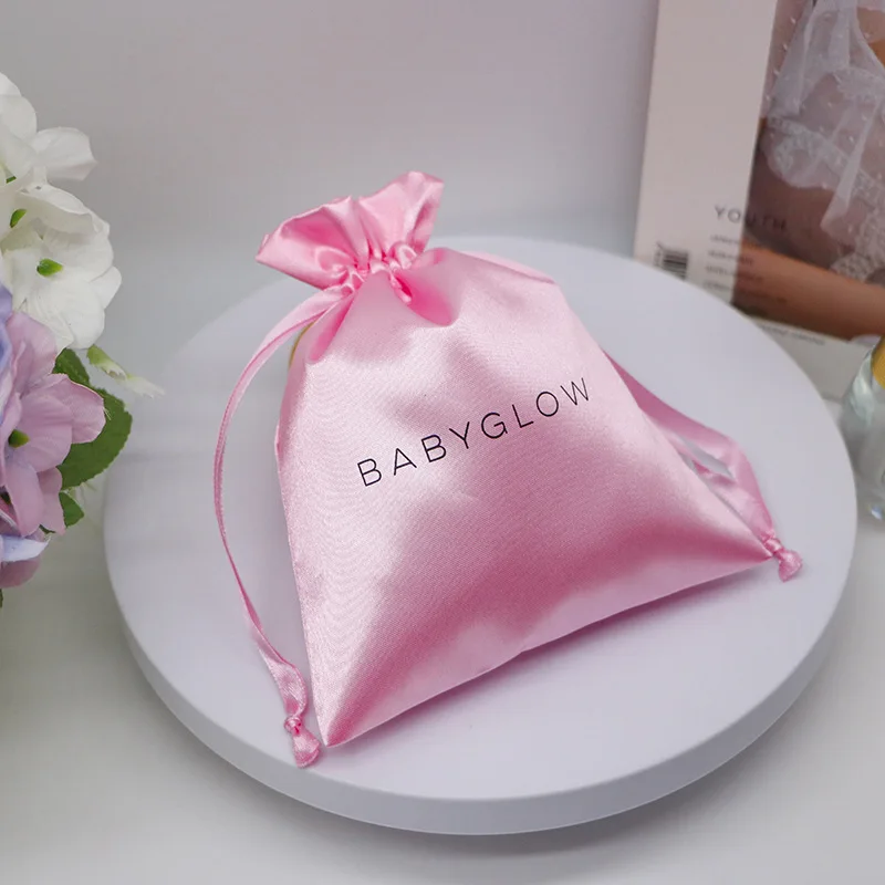 20pcs Silk Stain Drawstring Gift Bags with Ribbon for Jewelry Hair Travel Watch Bead Ring Makeup Pouch Wedding Favors Candy Bag