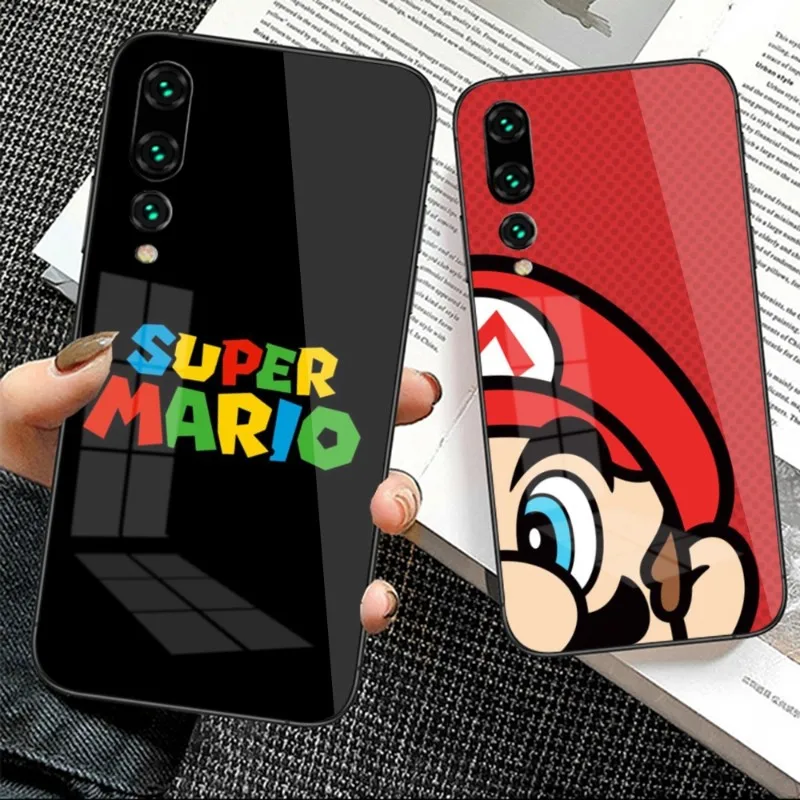 

Игровой чехол для телефона Super MMario для Huawei P50 P40 P30 P20 Pro Mate 40 30 20 Pro Nova 9 8 7 PC, стеклянный чехол Funda Shell