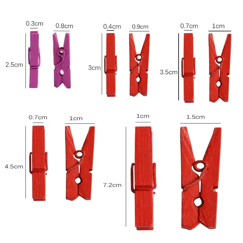

NEW Smalll size Mini Wooden Clips 25/35/45/72mm Coloful Clips Photo Clips for sheets DTY Clothespin Craft Decor Clips Pegs